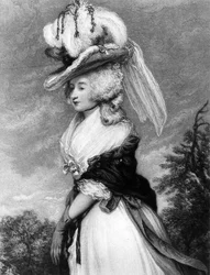 Lady Letitia Lade, Mezzotinto von Frederick Bromley, ca. 1785